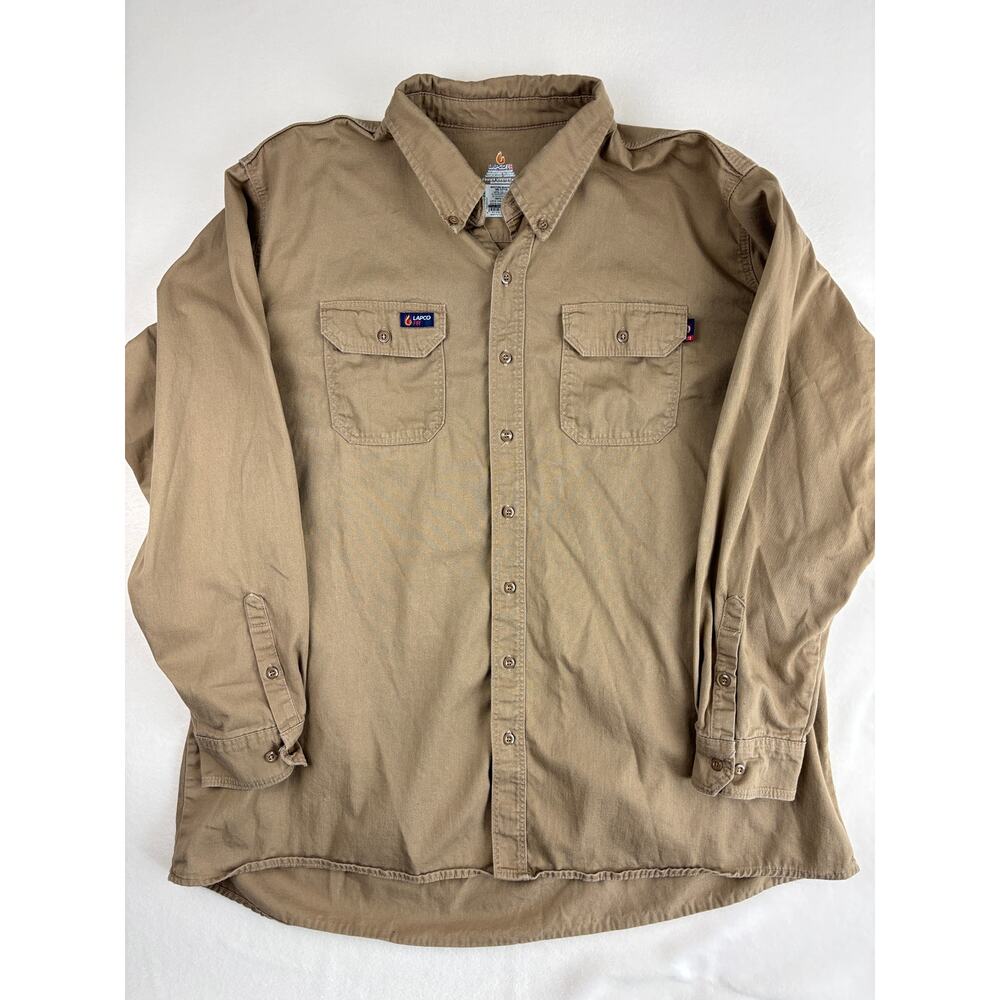 Lapco FR Moisture Management 100% Cotton Button Up Work Shirt 4X